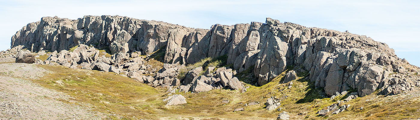 The rock climbing area near Hólmavík